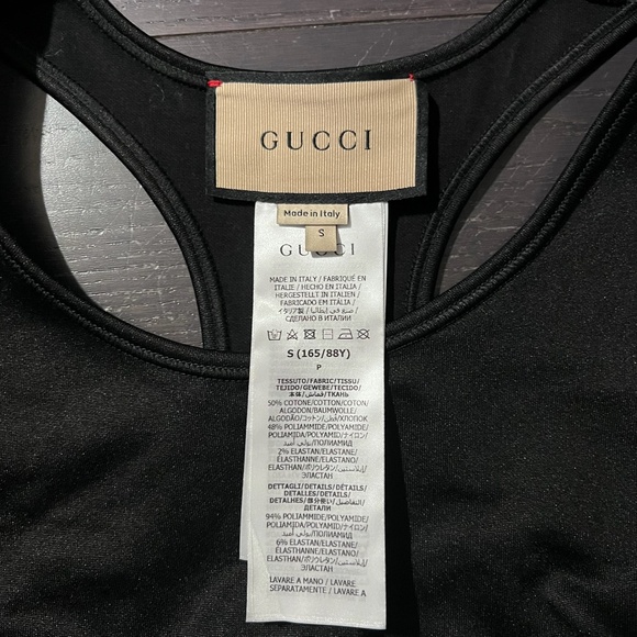 NEW GUCCI Sports Bra black/pink Logo Band Bralette Size Small women - Picture 3 of 8